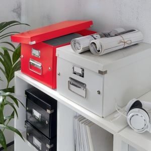 Cutie de depozitare Leitz Click Store 16L, rosie, din 85 hartie reciclata - Img 3