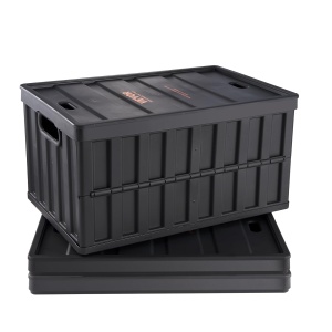 Cutie de depozitare pliabila VEVOR X-6275, 65L, negru, set de 3 bucati