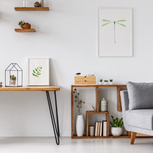 Cutie de depozitare Relaxdays, Bambus si MDF, 2 sertare, 14x33x21 cm, albnatural - Img 3