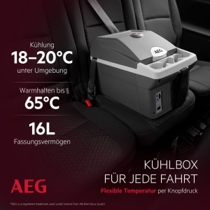 Cutie de racire AEG Bordbar BK 16, 16 litri, 12V, negru si gri - Img 2