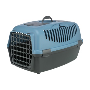 Cutie de transport pentru animale Trixie Capri 39832, 40x38x61 cm, gri deschisalbastru inchis