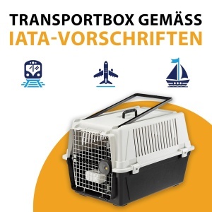 Cutie de transport pentru caini Ferplast Atlas 40 Cutie de calatorie pentru caini Blocare de siguranta Gri de ventilatie 49 x 68 x h 455 cm Gri - Img 5