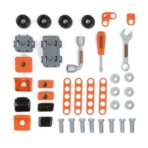 Cutie de unelte pentru copii Smoby BlackDecker, 35.5x28.6x28.5 cm, cu set de unelte si auto - Img 3
