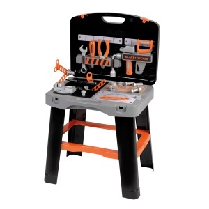 Cutie de unelte pentru copii Smoby BlackDecker Bricolo Smart, 43x35x76 cm, 30 accesorii