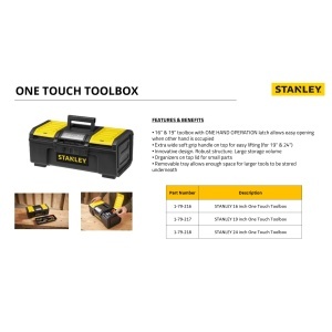 Cutie de unelte STANLEY 24, 60x28x26cm, din plastic, cu organizator si maner ergonomic - Img 5