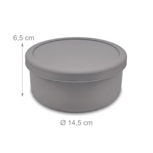 Cutie pentru Pizzaballs Relaxdays, Set de 4, Silikon, Capacitate 350 g, Gri - Img 6