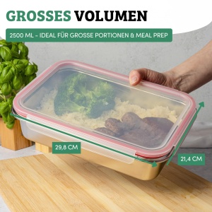 Cutie pentru pranz Westmark, 2500 ml, din inox 188, spalabil in masina de spalat vase - Img 3