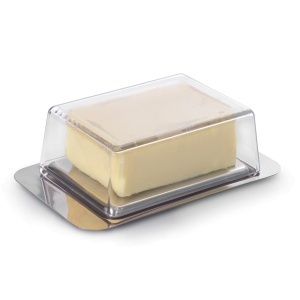 Cutie pentru Unt Metaltex, Inox cu Capac Transparent, Design Compact - Img 2