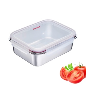 Cutie pranz Westmark din otel inoxidabil 2250 ml argintiu rezistenta la scurgeri BPA-free