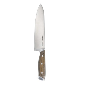 Cutit de Bucatarie Metaltex Heritage Line, Lama 20.5 cm, Maner din Pakkaholz