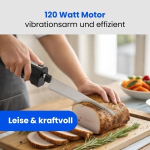 Cutit Electric Clatronic EM 3702 Inox, 120 W, pentru Carne si Paine - Img 3