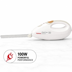Cutit electric Tefal 100W cu lama din otel inoxidabil, albgreige - Img 4