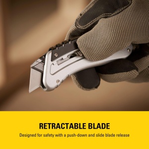 Cutit Stanley Quickslide 0-10-810, 145 mm, metal, compact, cu clip pentru curea - Img 4