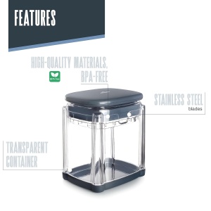 Cutter manual Lacor 60540 cu 3 lame din otel inoxidabil, BPA-free - Img 3