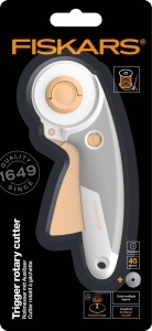 Cutter rotativ Fiskars Titan, 45 mm, ergonomic, cu sistem de schimbare rapida, portocaliu - Img 7