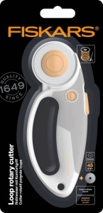 Cutter rotativ Fiskars Titan, 45 mm, ergonomic, portocaliualbgri - Img 4