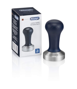De'Longhi DLSC058, tamponator de cafea din otel inoxidabil robust cu maner elegant din lemn, in albastru/argintiu elegant - Img 2
