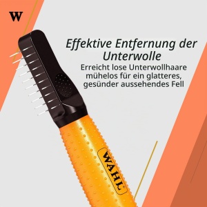 Dematter pentru caini si pisici Wahl, cu maner ergonomic, din otel inoxidabil - Img 2