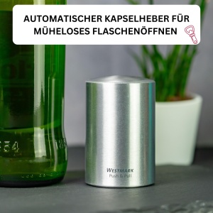 Deschizator automat sticle Westmark PushPull 61882260 aluminiu argintiu - Img 2