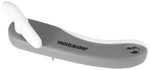 Deschizator de conserve Fackelmann din otel inoxidabil, maner ergonomic, albgri