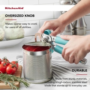 Deschizator de conserve si sticle KitchenAid Gourmet, 21.6 cm, Aqua Sky - Img 4