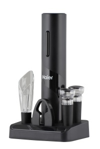 Deschizator electric de vin Haier HAWBKit05, negru, cu acumulator, design elegant