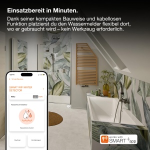 Detector de apa OSRAM SMART WiFi, IP65, alb, 69 mm - Img 5