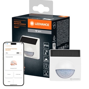 Detector de miscare LEDVANCE SMART WiFi pentru exterior, IP65, alb