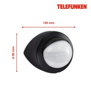 Detector de miscare Telefunken, 200, 1000W, IP44, Negru - Img 5