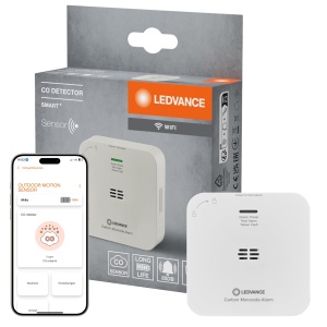 Detector de monoxid de carbon LEDVANCE SMART, WiFi, alb, cu alarma sonora