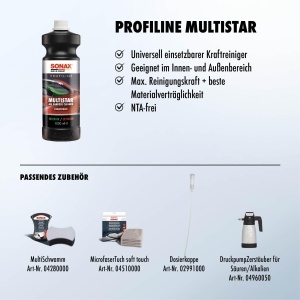 Detergent auto SONAX PROFILINE MultiStar 1L - Putere de curatare, formula delicata - Img 3