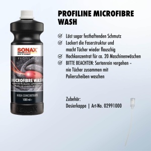 Detergent lichid pentru microfibre SONAX PROFILINE 1L - Curatare eficienta - Img 4