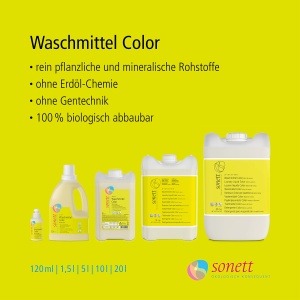 Detergent lichid Sonett Color 1,5L - cu ulei esential de menta si lamaie - Img 2