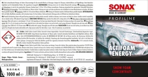 Detergent pentru auto SONAX PROFILINE ActiFoam Energy 1L - Concentrat, pH-neutru - Img 2