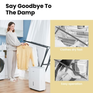 Dezumidificator Comfee MDDF-20DEN7, 20L24h, pentru spatii de 100m, WiFi - Img 5