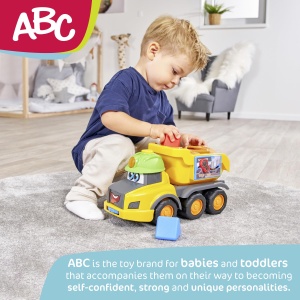 Dickie Toys ABC Farm Tractor Fendti de la 1 an (30 cm) - Tractor Fendt cu transportor de animale colorat si vaca, vehicul de jucarie cu lumina si sunet pentru a promova abilitatile motorii pentru copiii mici - Img 6