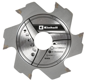 Disc Einhell Fraserblatt 100 x 22 x 40 mm 6Z Pentru Flachdubelfrasen 6 Dinti - Img 1