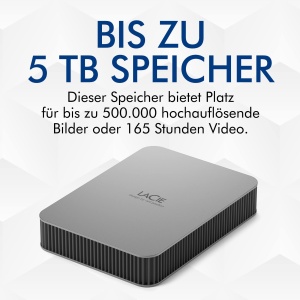 Disc extern LaCie 1TB Mobile Drive USB-C, design elegant, portabil - Img 4