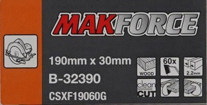 Disc Saw Makita B-32390, 190mm x 30mm, 60Z, Original - Img 2