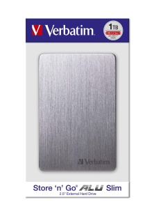 Discul extern Verbatim STORENGO ALU Slim 1TB USB 3.2, aluminiu - Img 5