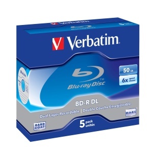 Disk Blu-Ray Verbatim BD-R 50GB, 6x viteza de scriere, 5 bucati