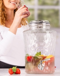 Dispensator de bauturi KILNER Diamond, 5 litri, sticla sodalime, robinet din otel inoxidabil - Img 3