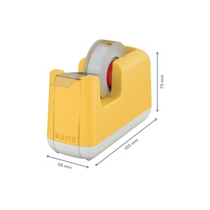 Dispenser banda adeziva Leitz Cosy 53670019, galben, 19mm, cu cutit premium - Img 3