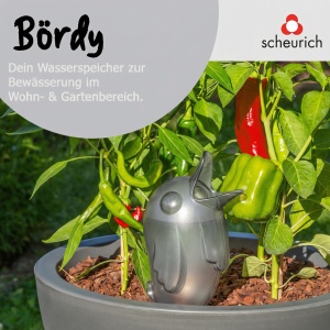 Dispenser de apa pentru plante Scheurich Bordy M 220ml Gri - Img 2