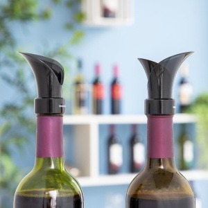 Dispenser si Capac pentru Vin InnovaGoods, 2-in-1, Negru, Silikon ABS - Img 7