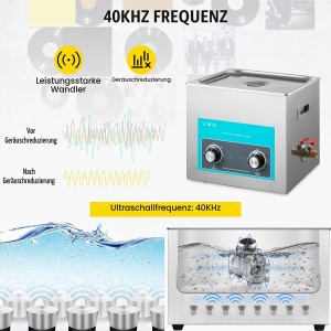 Dispozitiv de Curatare cu Ultrasunete VEVOR 10L, 240W, 40kHz - Img 5