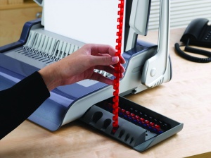 Dispozitiv de legare plastic Fellowes Quasar 500, capacitate 500 foi, culoare antracit - Img 7