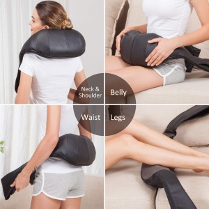 Dispozitiv de Masaj Snailax Kabellos, Shiatsu cu Functie de Calorifer, 4D, pentru Nacken, Spate - Img 5
