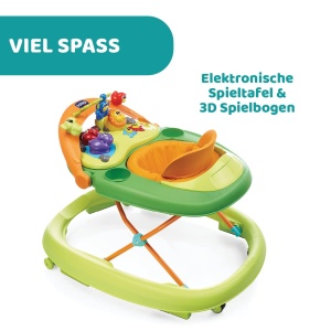 Dispozitiv de mers Chicco Walky Talky cu centru de joc electronic 3D, verde - Img 2