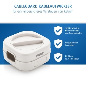Dispozitiv de siguranta pentru cabluri reer CableGuard Alb Cu sistem de oprire integrat - Img 3